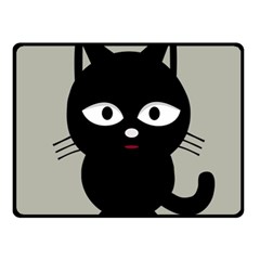 Cat Pet Cute Black Animal Fleece Blanket (small) by Bajindul