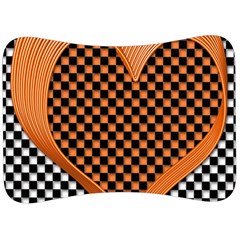 Heart Chess Board Checkerboard Velour Seat Head Rest Cushion by Bajindul