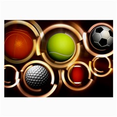 Sport Ball Tennis Golf Football Large Glasses Cloth by Bajindul