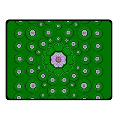 Stars Of Bleeding Hearts In Green Double Sided Fleece Blanket (small)  by pepitasart