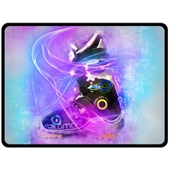 Ski Boot Ski Boots Skiing Activity Double Sided Fleece Blanket (large)  by Pakrebo