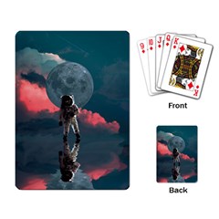Astronaut Moon Space Planet Playing Cards Single Design by Pakrebo