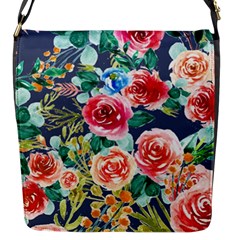 Watercolour Floral  Flap Closure Messenger Bag (s) by charliecreates
