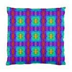 Groovy Green Orange Blue Yellow Square Pattern Standard Cushion Case (Two Sides) Back