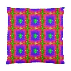 Groovy Purple Green Pink Square Pattern Standard Cushion Case (one Side) by BrightVibesDesign