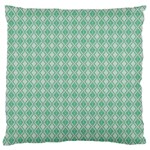 Argyle Light Green Pattern Large Flano Cushion Case (Two Sides) Back