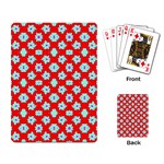 Modern Turquoise Flowers  On Red Playing Cards Single Design (Rectangle) Back