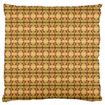 Cute Flowers Pattern Yellow Large Flano Cushion Case (Two Sides) Back