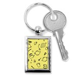 Tea Seamless Pattern Teatime Key Chain (Rectangle) Front
