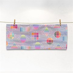 Pastels Shapes Geometric Hand Towel by Nexatart