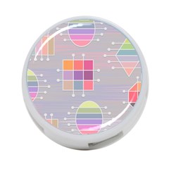 Pastels Shapes Geometric 4-port Usb Hub (one Side) by Nexatart