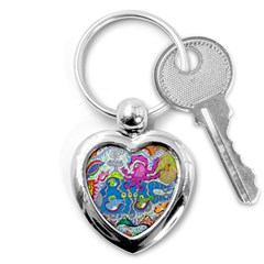 Supersonic Volcanic Fish Sonar Submarine Key Chain (heart) by chellerayartisans
