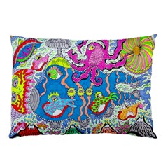 Supersonic Volcanic Fish Sonar Submarine Pillow Case (two Sides) by chellerayartisans