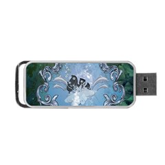 Surfboard With Dolphin Portable Usb Flash (one Side) by FantasyWorld7