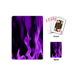 Smoke Flame Abstract Purple Playing Cards Single Design (mini) by Pakrebo