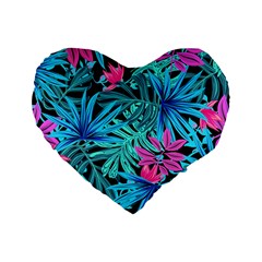 Leaves  Standard 16  Premium Heart Shape Cushions by Sobalvarro