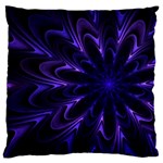 Fractal Blue Mandala Digital Large Flano Cushion Case (Two Sides) Back