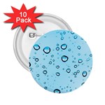 Drops Water Pane Rain Glass 2.25  Buttons (10 pack)  Front