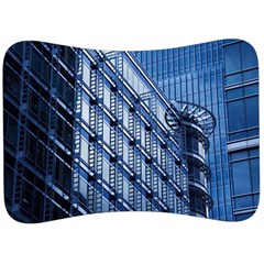 Abstract Architecture Azure Velour Seat Head Rest Cushion by Pakrebo