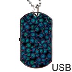 Background Abstract Textile Design Dog Tag USB Flash (Two Sides) Back