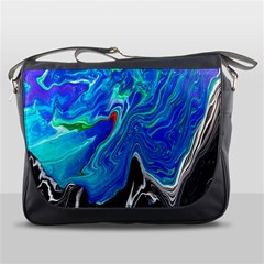 Paint Acrylic Paint Art Colorful Blue Messenger Bag by Pakrebo