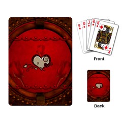 Beautiful Elegant Hearts With Roses Playing Cards Single Design (rectangle) by FantasyWorld7