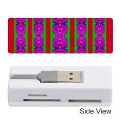 Love For The Fantasy Flowers With Happy Purple And Golden Joy Memory Card Reader (stick) by pepitasart