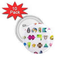 Shapes Abstract Set Pack 1 75  Buttons (10 Pack) by Pakrebo