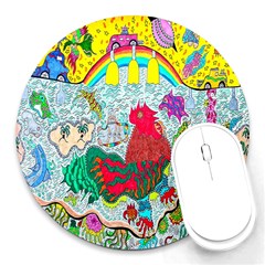Supersonic Key West Gypsy Blast Round Mousepads by chellerayartisans
