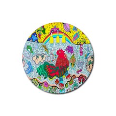Supersonic Key West Gypsy Blast Rubber Round Coaster (4 Pack)  by chellerayartisans