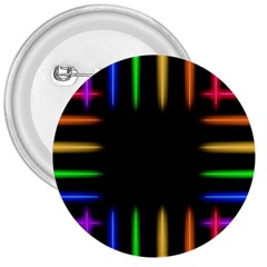 Neon Light Abstract Pattern 3  Buttons by Mariart