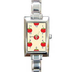 Fresh Tomato Rectangle Italian Charm Watch by HermanTelo