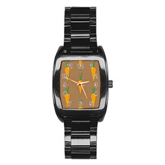 Healthy Fresh Carrot Stainless Steel Barrel Watch by HermanTelo