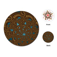 Fractal Abstract Playing Cards Single Design (round) by Bajindul