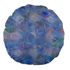 Abstract Triangles Geometric Large 18  Premium Round Cushions by Bajindul