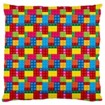 Lego Background Large Flano Cushion Case (Two Sides) Back