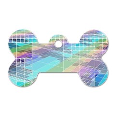 Abstract Lines Perspective Plan Dog Tag Bone (two Sides) by Pakrebo