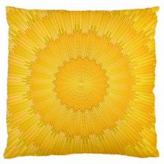 Wave Lines Yellow Standard Flano Cushion Case (one Side) by HermanTelo