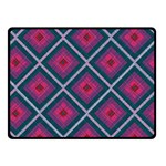 Purple Textile And Fabric Pattern Double Sided Fleece Blanket (Small)  45 x34  Blanket Back