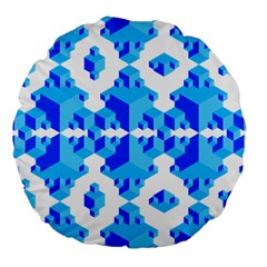 Cubes Abstract Wallpapers Large 18  Premium Flano Round Cushions by HermanTelo