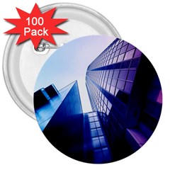 Abstract Architectural Design Architecture Building 3  Buttons (100 Pack)  by Pakrebo