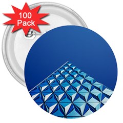 Art Building Pattern Abstract 3  Buttons (100 Pack)  by Pakrebo