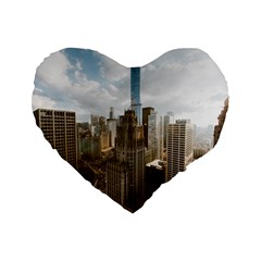 Architectural Design Architecture Buildings City Standard 16  Premium Heart Shape Cushions by Pakrebo