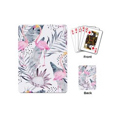 Tropical Flamingos Playing Cards Single Design (mini) by Sobalvarro