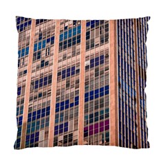 Low Angle Photography Of Beige And Blue Building Standard Cushion Case (one Side) by Pakrebo