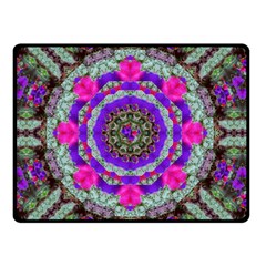 Floral To Be Happy Of In Soul Double Sided Fleece Blanket (small)  by pepitasart