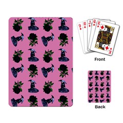 Gothic Girl Rose Light Pink Pattern Playing Cards Single Design (rectangle) by snowwhitegirl