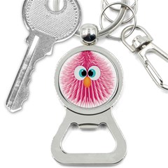 Bird Fluffy Animal Cute Feather Pink Bottle Opener Key Chain by Sudhe