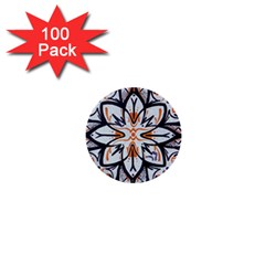 White Black And Orange Illustration 1  Mini Buttons (100 Pack)  by Wegoenart
