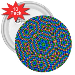 Abstract Background Futuristic Handcraft 3  Buttons (10 Pack)  by Wegoenart